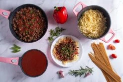 Royalty Line Inductie Pannenset - Luxe 14-delige Pannenset Marmeren Coating - Pannen Met Afneembare Handvaten - Oven-Ready - PFAS-Vrij - Voor Alle Warmtebronnen - Afneembare Koudgrepen - Antiaanbaklaag - Koekenpan Met Glazen Deksels - Roze -Pot Kortingswinkel 1200x800 130