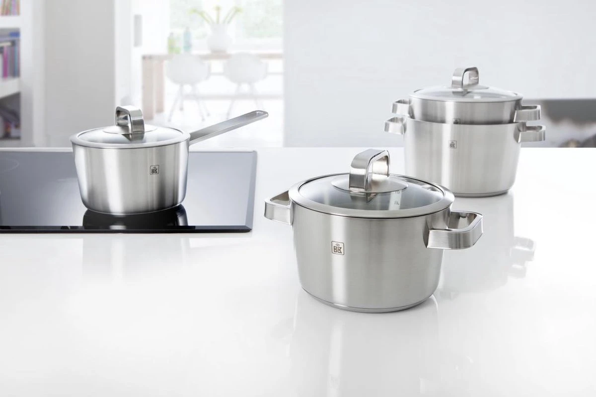 BK Conical Glas Pannenset - 4-delig - Glazen Deksels 9 BK Conical Glas Pannenset - 4-delig - Glazen Deksels - Afbeelding 7