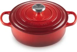 Le Creuset - Gietijzeren - Lage Braadpan - 24cm - Kersenrood -Pot Kortingswinkel 1200x821 5