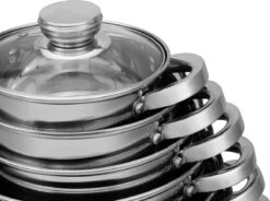 Edënbërg Classic Line - RVS Luxe Pannenset 12 Delig - Voorzien Van 9-Laags Bodem! -Pot Kortingswinkel 1200x892