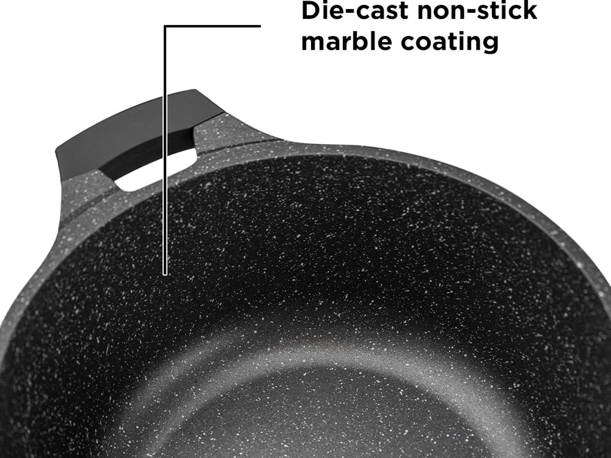 Herenthal Royal HT-CBS1010M - Pannenset - 10 Delig - Marmeren Coating - Met Glazen Deksels - Inductie - Brons Koper 5 Herenthal Royal HT-CBS1010M - Pannenset - 10 Delig - Marmeren Coating - Met Glazen Deksels - Inductie - Brons Koper - Afbeelding 3