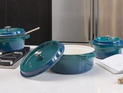 Sola Braadpan Gietijzer - Ø 24 Cm - Blauw/groen - Gietijzer - Extra Zware Bodem -Pot Kortingswinkel 1200x905 7