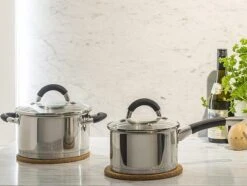 Sola Pannenset Venice - 4 Delig - Ø 16,16,18,20 Cm - Zilver - RVS - Sandwichbodem -Pot Kortingswinkel 1200x906 1