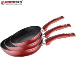 Herzberg HG-FP3: 3-Delige Koekenpan Van Gesmeed Aluminium 20/24/28 - ZILVER -Pot Kortingswinkel 1200x906 16