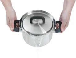 BK Flow Cool Pannenset - 4-delig – RVS Deksels - Veilig Afgietsysteem - Geschikt Voor Alle Warmtebronnen -Pot Kortingswinkel 1200x912