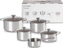 LE CREUSET - RVS Plus - Pannenset 5-delig 7 LE CREUSET - RVS Plus - Pannenset 5-delig -Pot Kortingswinkel 1200x915