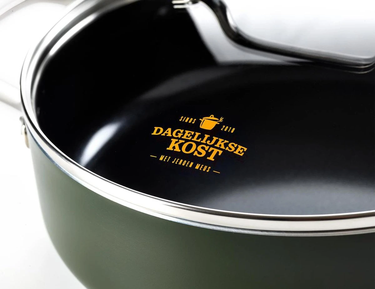 Dagelijkse Kost Door Jeroen Meus - Hapjespan Met Deksel ø24cm - Inductie - PFAS-vrij 4 Dagelijkse Kost Door Jeroen Meus - Hapjespan Met Deksel ø24cm - Inductie - PFAS-vrij - Afbeelding 2