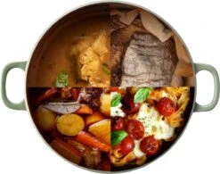 BK Bourgogne Braadpan Ø 24 Cm - Groen - Gietijzer - Inductie -Pot Kortingswinkel 1200x945 2