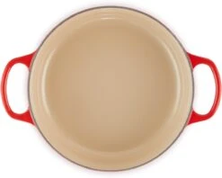 Le Creuset - Gietijzeren - Lage Braadpan - 24cm - Kersenrood -Pot Kortingswinkel 1200x963 2