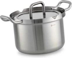 BK-Q-Linair Master Glas Kookpan 18 Cm - RVS - Glazen Deksel - Veilig Afgietsysteem - Inductie -Pot Kortingswinkel 1200x967