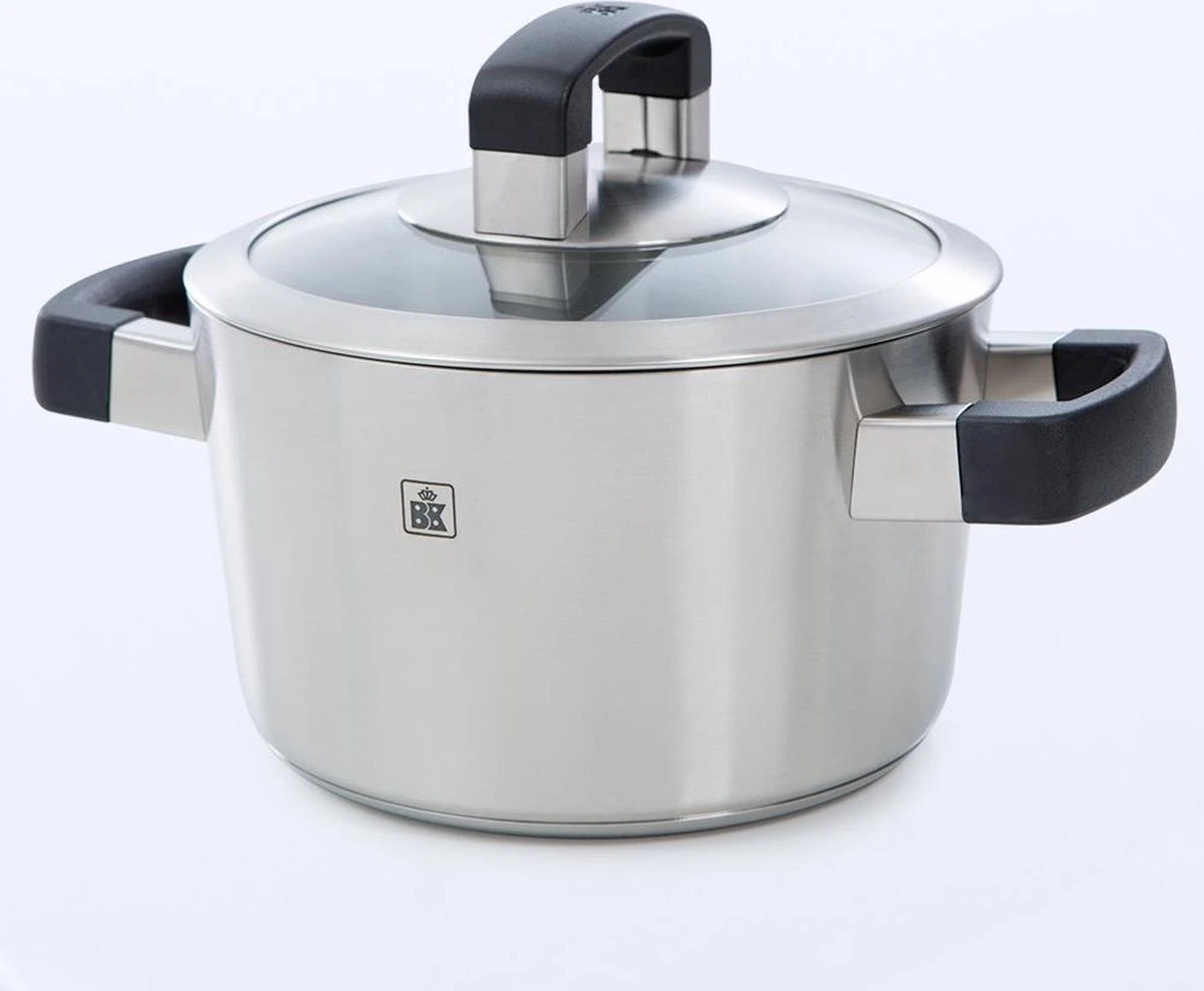 BK Conical Cool Glas Pannenset - 4-delig - RVS - Glazen Deksel - Inductie 5 BK Conical Cool Glas Pannenset - 4-delig - RVS - Glazen Deksel - Inductie - Afbeelding 3