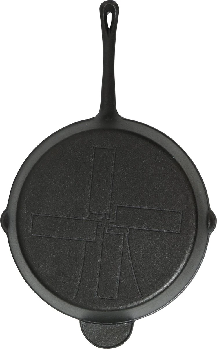 The Windmill Koekenpan Skillet Extra - 31,5 Cm - Gietijzer Zwart 13 The Windmill Koekenpan Skillet Extra - 31,5 Cm - Gietijzer Zwart - Afbeelding 11
