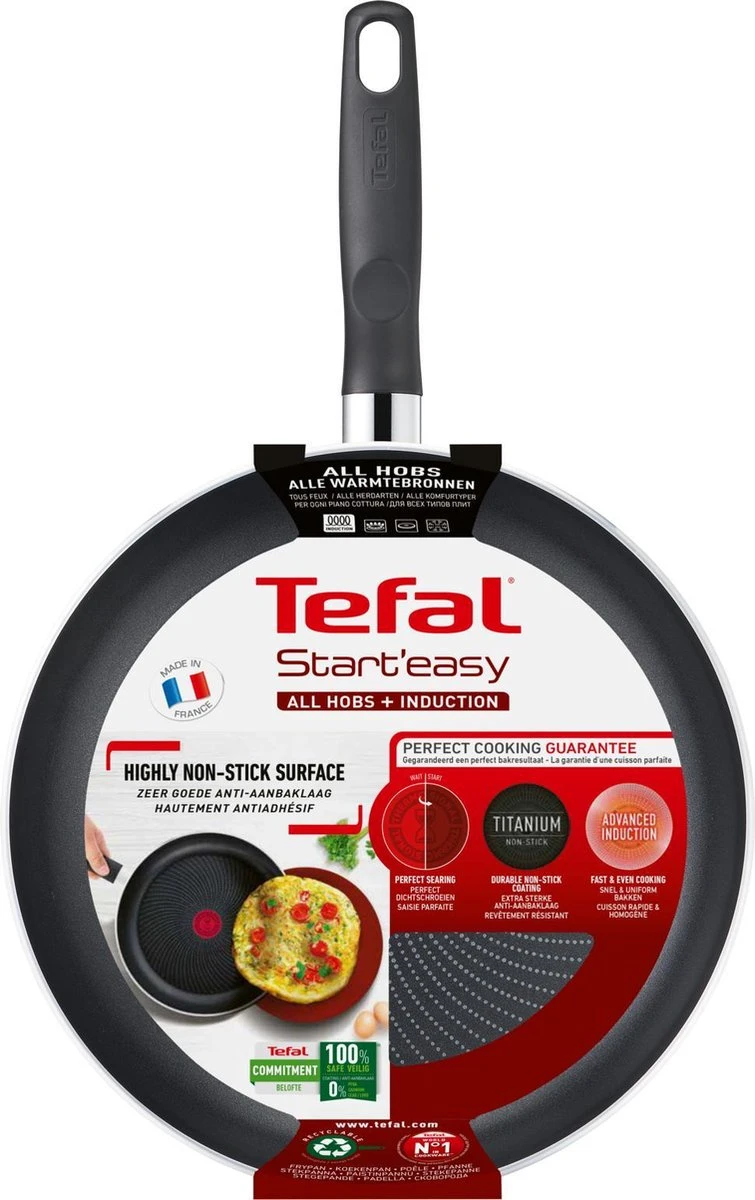 Tefal Start'easy Koekenpan 28 Cm - PFOA Vrij - Geschikt Voor Alle Warmtebronnen 5 Tefal Start'easy Koekenpan 28 Cm - PFOA Vrij - Geschikt Voor Alle Warmtebronnen - Afbeelding 3