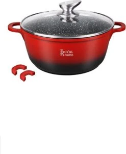 Royal Swiss Inductie Braadpan 20 Cm Pannenset Met Antiaanbaklaag En Steencoating Glazen Deksel Kleur Rood -Pot Kortingswinkel 983x1200 1